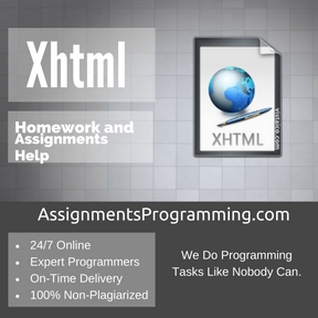 Xhtml Assignment Help